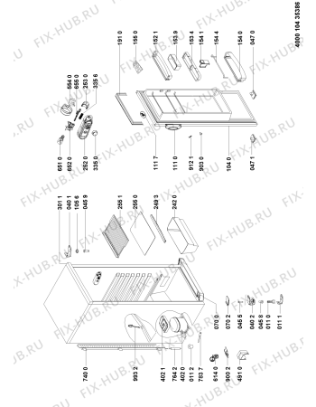 Схема №1 ARC 1320 с изображением Корпусная деталь для холодильника Whirlpool 481245228449