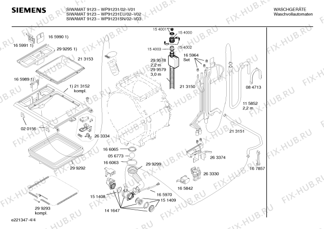 Схема №1 WP91231EU SIWAMAT 9123 с изображением Вкладыш в панель для стиралки Siemens 00353061