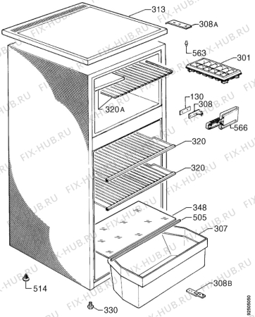 Взрыв-схема холодильника Zanussi ZD15/4 - Схема узла Housing 001