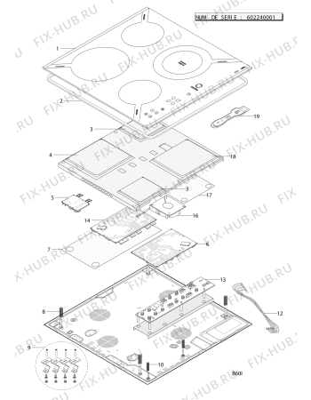 Взрыв-схема плиты (духовки) SCHOLTES B60IDX1VESS (F065449) - Схема узла