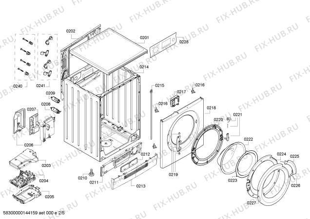 Схема №1 3TW74120A с изображением Панель управления для стиралки Bosch 00701379