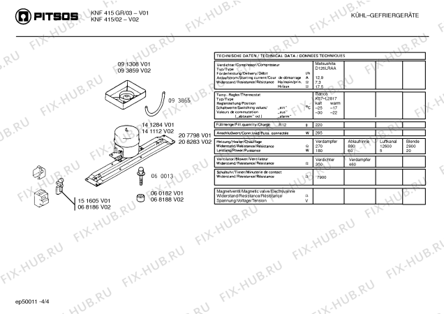 Схема №1 KNF415GR с изображением Дверь морозильной камеры для холодильника Bosch 00232559