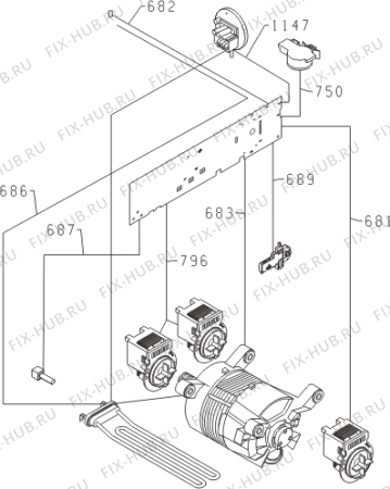 Взрыв-схема стиральной машины Gorenje W72X1/R (380242, PS10/13064) - Схема узла 04