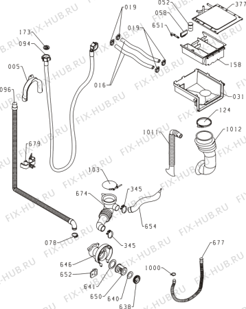 Схема №1 WS510SYW (278183, PS0A5/100) с изображением Труба для стиралки Gorenje 302033