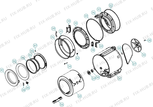 Схема №1 W6564 RU   -White (339359, WM70.1) с изображением Декоративная панель для стиралки Gorenje 435002