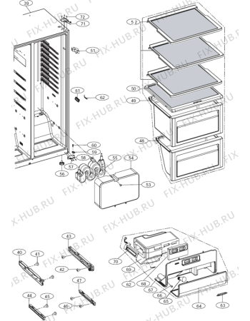 Схема №1 NRS85557E (198444, HRF661FF/ASS) с изображением Модуль (плата) управления для холодильника Gorenje 236528