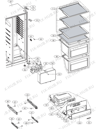 Схема №1 NRS85557E (198444, HRF661FF/ASS) с изображением Регулятор для холодильной камеры Gorenje 236534