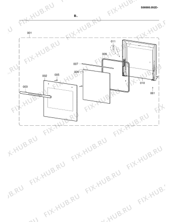 Схема №1 CLH 8482 WEISS с изображением Обшивка для духового шкафа Whirlpool 482000018443