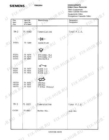 Взрыв-схема телевизора Siemens FM628N4 - Схема узла 28