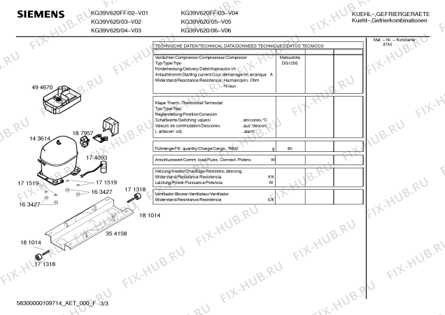 Взрыв-схема холодильника Siemens KG39V620 - Схема узла 03