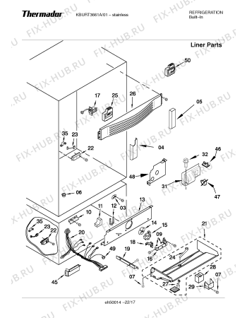 Схема №1 KBUIT4870A 48" SXS REFRIG CUSTOM (ICEMAKER) с изображением Панель для посудомойки Bosch 00471750