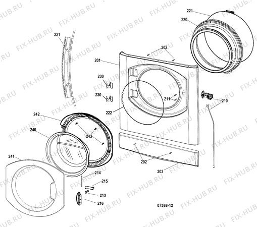 Взрыв-схема стиральной машины Indesit ARXXL105EU (F047553) - Схема узла