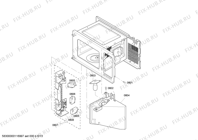 Схема №1 SM272ZS с изображением Клавиатура для электропечи Bosch 00368778