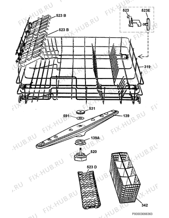 Схема №1 F55200VI0 с изображением Блок управления для посудомоечной машины Aeg 973911566015039