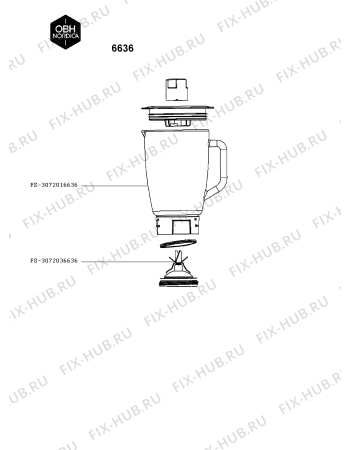 Схема №1 6636 с изображением Чаша для электромиксера Seb FS-3072016636