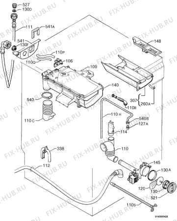 Взрыв-схема стиральной машины Electrolux NEAT1200 - Схема узла Hydraulic System 272