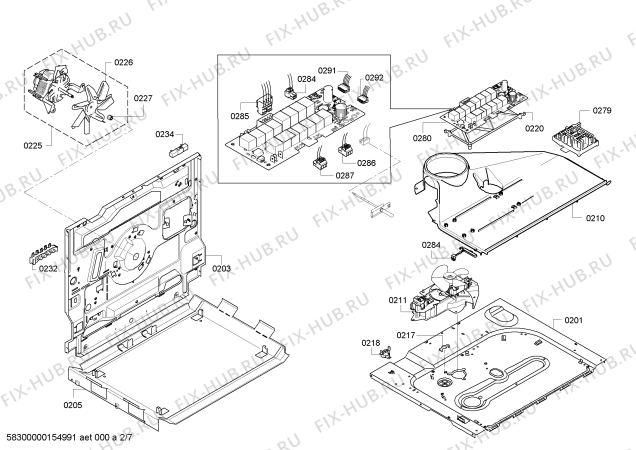 Схема №1 HCE7A4450 с изображением Кабель для духового шкафа Bosch 00622794