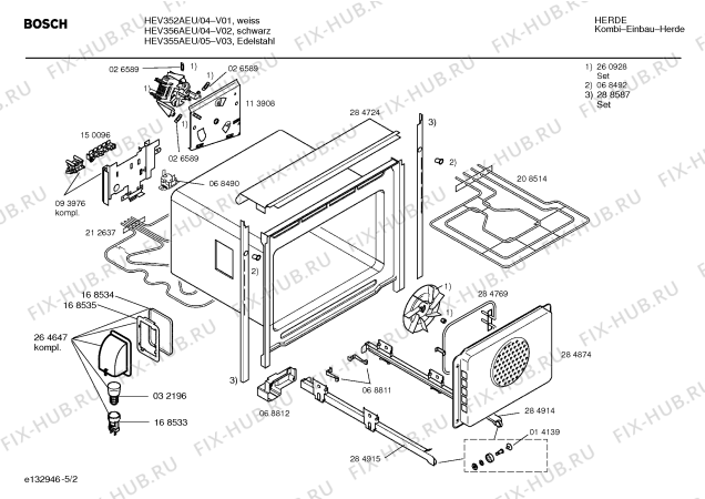 Схема №1 HEV352AEU с изображением Панель управления для плиты (духовки) Bosch 00295204