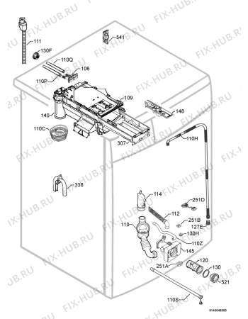 Взрыв-схема стиральной машины Privileg 00907721_21251 - Схема узла Hydraulic System 272