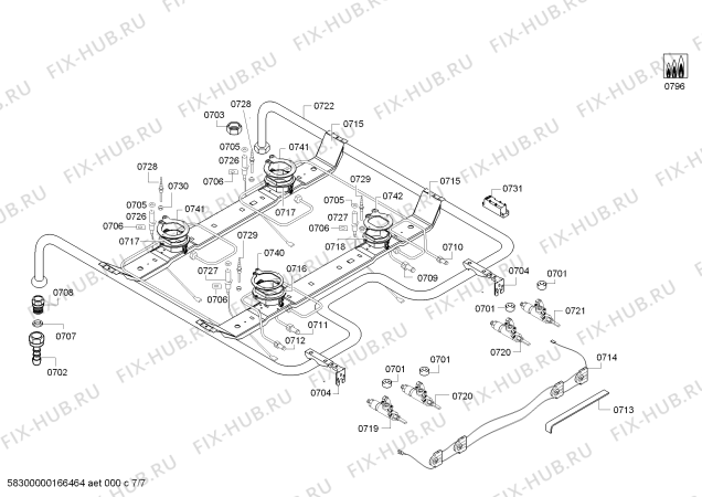 Схема №2 HGV745220F с изображением Кабель для электропечи Bosch 00659857