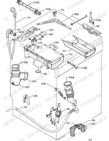 Взрыв-схема стиральной машины Electrolux EW901F - Схема узла Hydraulic System 272