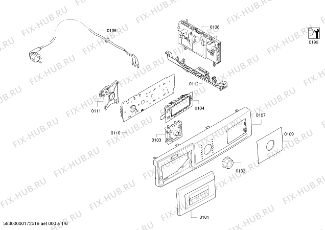 Схема №1 WTY88850SN HomeProfessional SelfCleaning Condenser с изображением Панель управления для сушилки Bosch 00747876