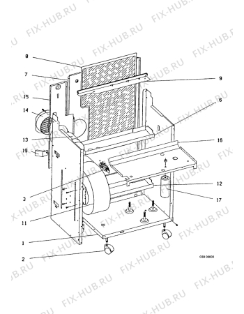 Взрыв-схема кондиционера Electrolux EPT800 - Схема узла Ventilation