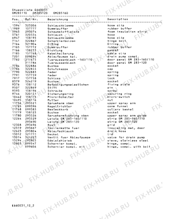 Схема №1 GM286160 с изображением Опорная ножка для электропосудомоечной машины Bosch 00322060