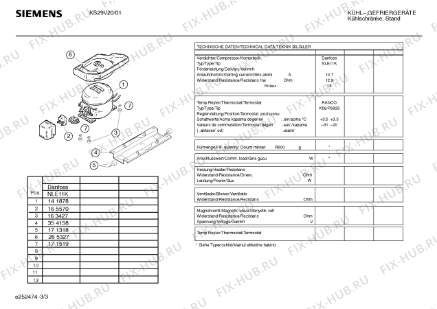 Схема №1 KS33V20EU с изображением Панель для холодильника Siemens 00354396