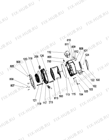 Схема №1 AWG 5061/M с изображением Декоративная панель для стиральной машины Whirlpool 480111101857