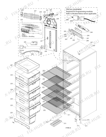 Взрыв-схема холодильника Ariston UP1701F (F044375) - Схема узла