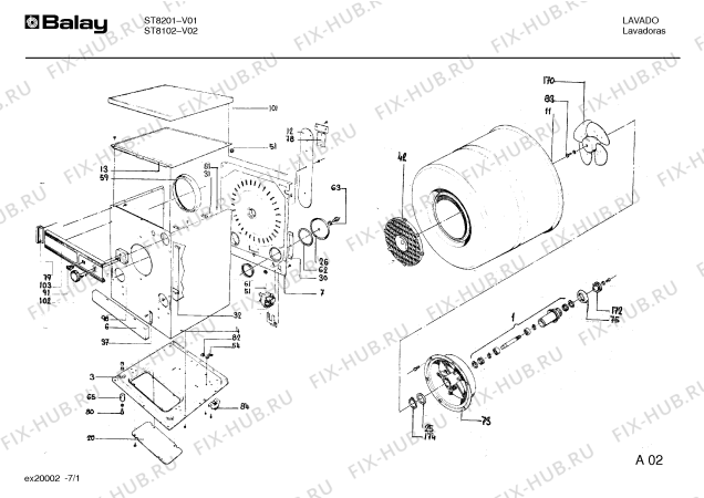 Схема №1 BAS32000/1 BAS3200 с изображением Трубки для сушильной машины Bosch 00090366