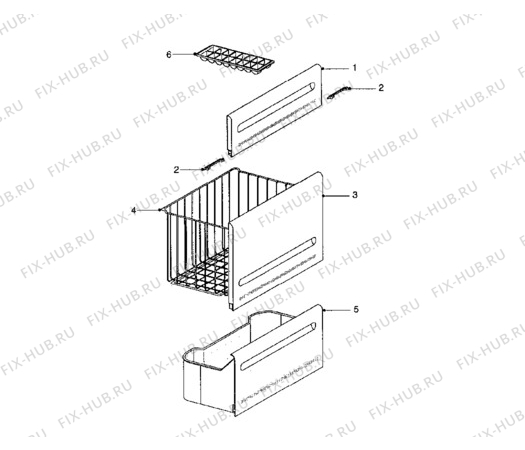 Взрыв-схема холодильника Tricity Bendix CPF44W - Схема узла Furniture