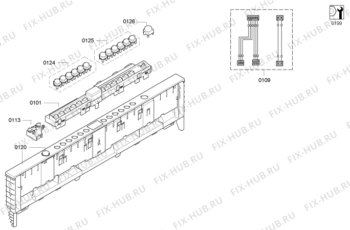 Схема №1 GV64331 (239383, SD6P1GN) с изображением Микромодуль для посудомоечной машины Gorenje 274695