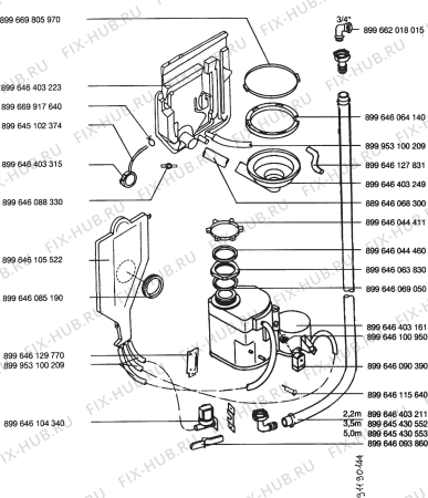 Взрыв-схема посудомоечной машины Zoppas PB74N - Схема узла Section 4