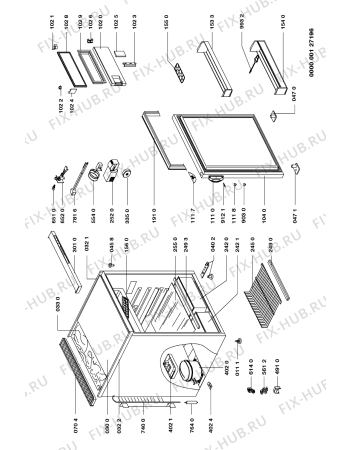 Схема №1 ART 408/H с изображением Элемент корпуса для холодильника Whirlpool 481244028904