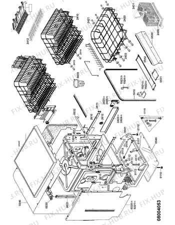 Взрыв-схема посудомоечной машины Bauknecht GMX 5552 - Схема узла