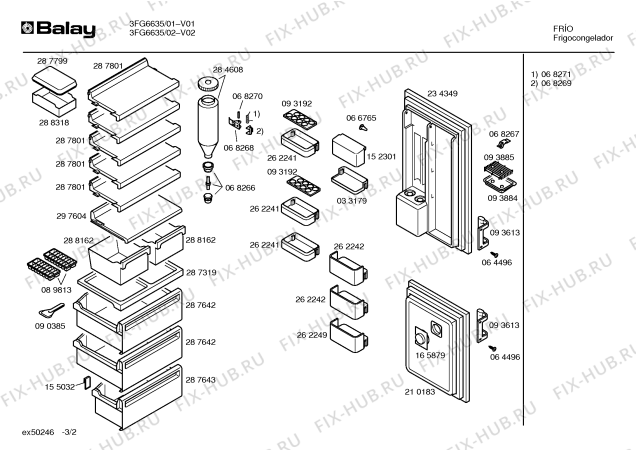 Схема №1 3FG5634 с изображением Дверь для холодильной камеры Bosch 00234349