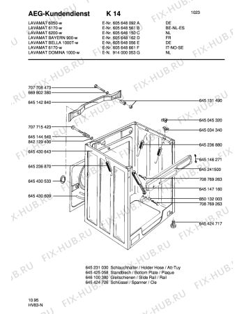 Взрыв-схема стиральной машины Aeg LAV6170 - Схема узла Housing 001