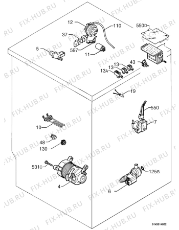 Взрыв-схема стиральной машины Simpson 45S508D - Схема узла Electrical equipment 268