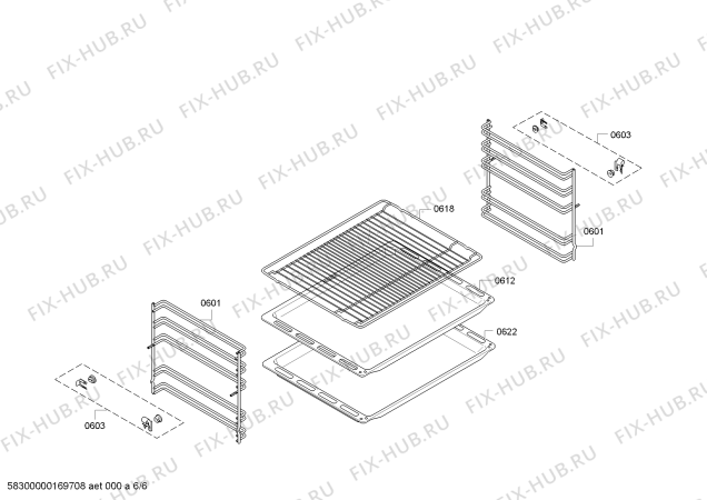 Взрыв-схема плиты (духовки) Bosch HBA23B151 - Схема узла 06