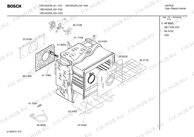 Схема №1 HSV412CTR, FIRIN с изображением Столешница для электропечи Bosch 00241285