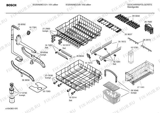 Схема №1 SGS0928EU LogixxOffice с изображением Инструкция по эксплуатации для посудомойки Bosch 00588009