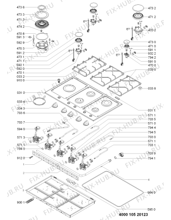 Схема №1 AKT 904 /IX с изображением Подрешетка для духового шкафа Whirlpool 481245858531