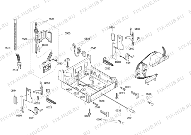 Схема №1 GVI5539 (122054, SD13J1GNSD13) с изображением Модуль (плата) управления для посудомойки Gorenje 154341