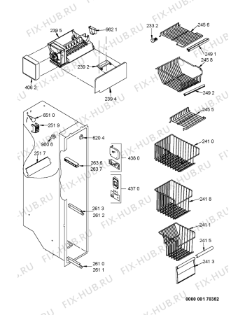 Схема №1 S20D RSS33-A/G с изображением Запчасть Whirlpool 481229068324