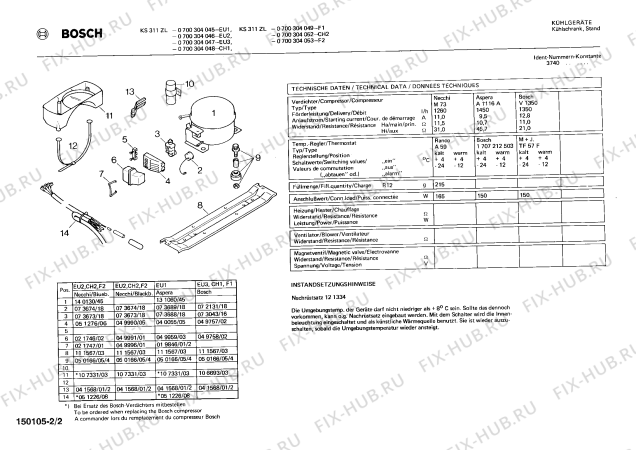 Взрыв-схема холодильника Bosch 0700304049 KS311ZL - Схема узла 02