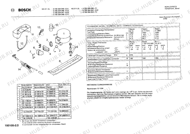 Взрыв-схема холодильника Bosch 0700304052 KS311ZL - Схема узла 02