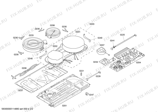 Схема №1 T4333N1 с изображением Модуль управления для плиты (духовки) Bosch 00442522