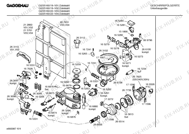 Схема №1 GI235160 с изображением Инструкция по эксплуатации Gaggenau для посудомойки Bosch 00526428